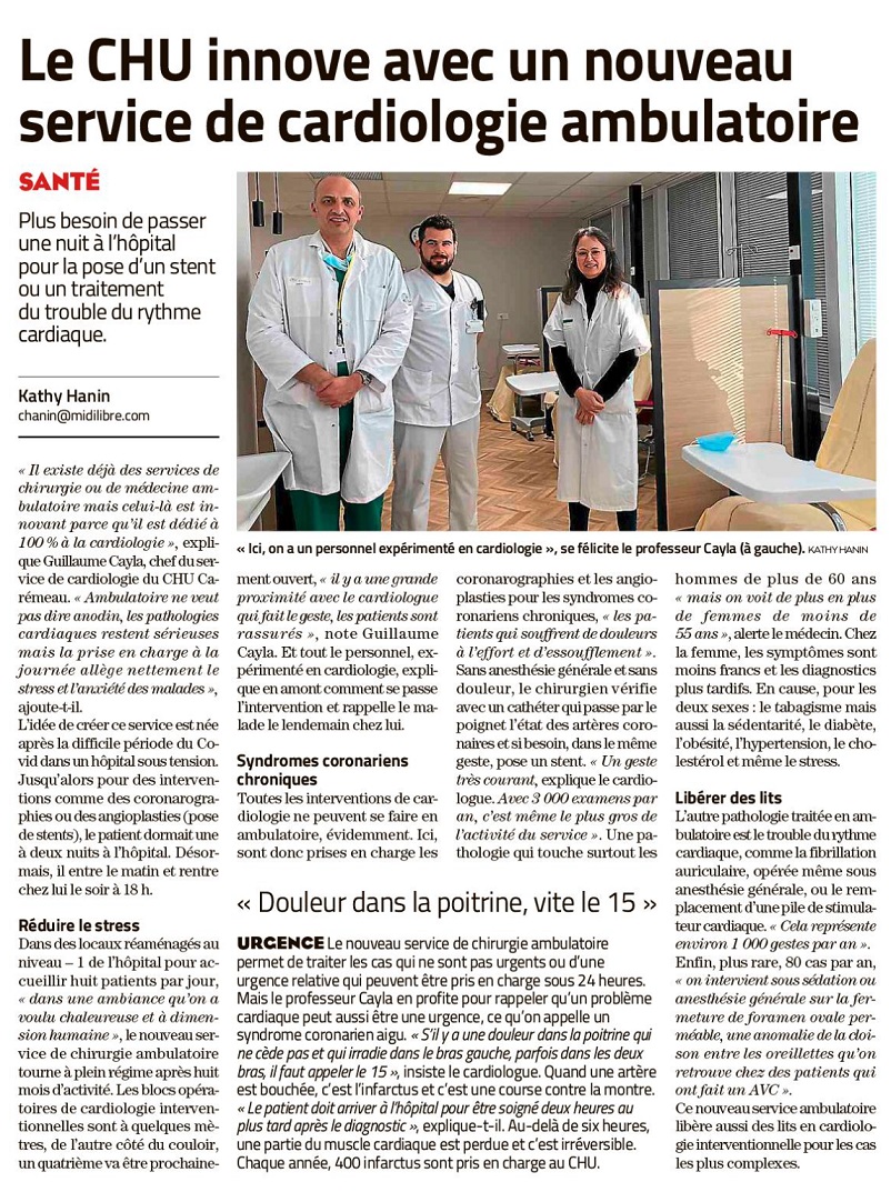 Nouveau service de cardiologie ambulatoire à Nîmes - Fédération ...